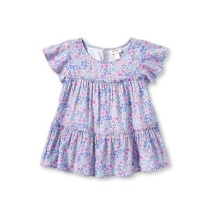 Spring meadow boho cotton top, 10 - 12